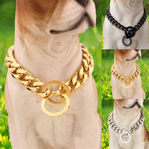 metal chain dog collars|heavy duty chain dog collars.